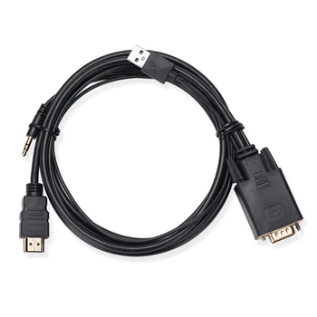 

VGA HDMI Adapter Cable Connector USB o VGA to 1080P HDMI Adapter Converter for PC Laptop to HDTV Projector