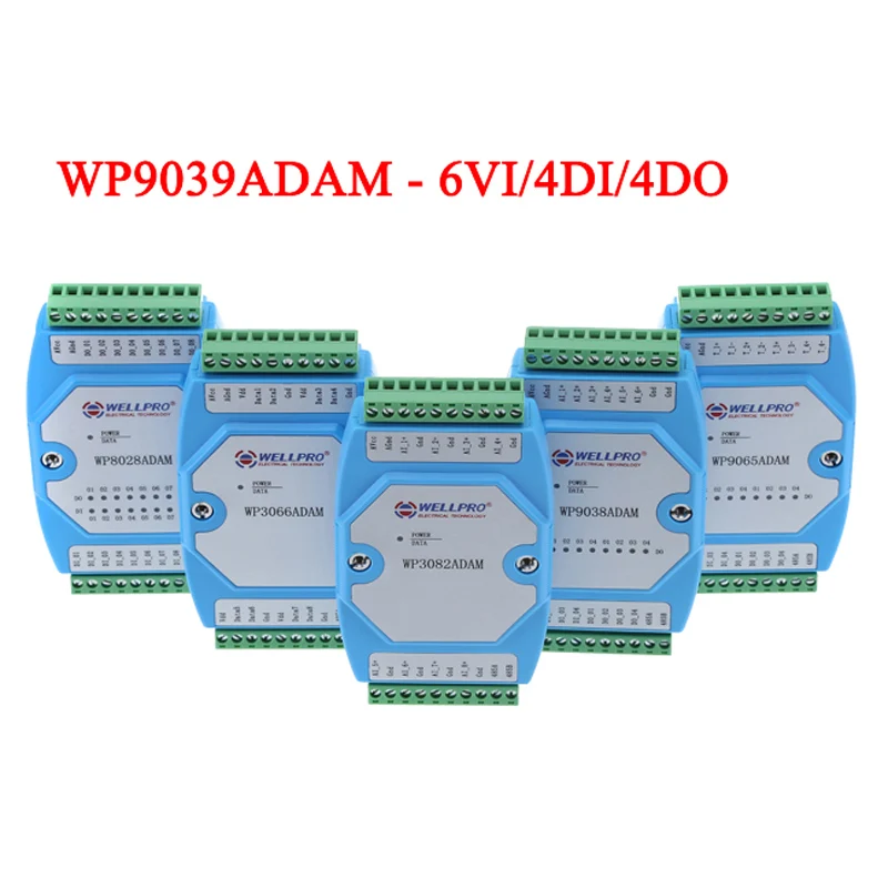 

6VI / 4DI / 4DO 0-10V Digital Input And Output Module / RS485 MODBUS RTU Protocol WP9039ADAM