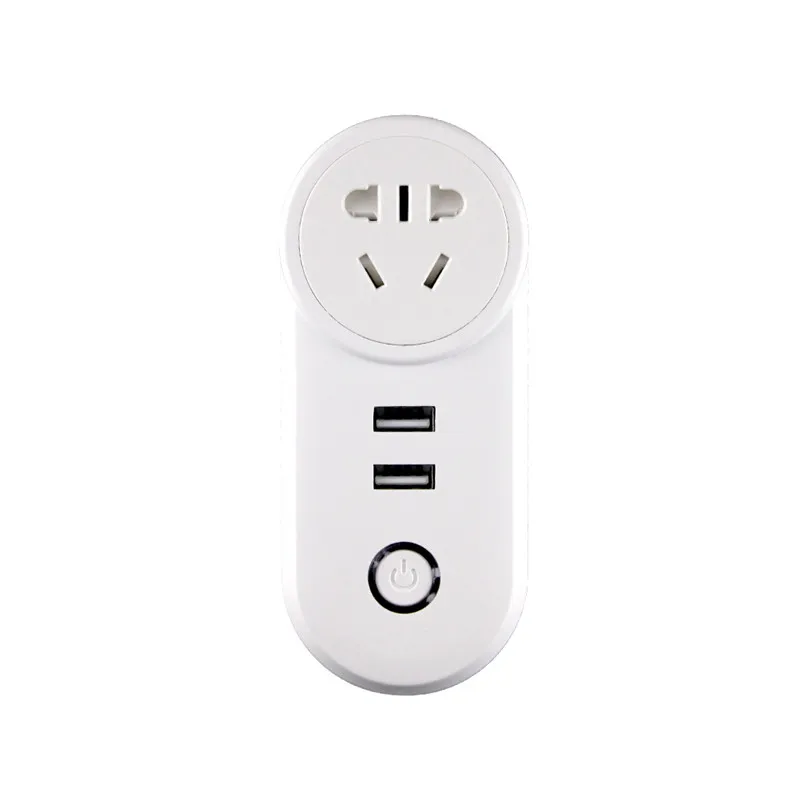 CN Умная розетка ZigBee 3,0 100-240 В с 2 usb-интерфейсами приложение дистанционное управление Голосовое управление работа со смартфонами подмигивание Echo Plus - Цвет: CN