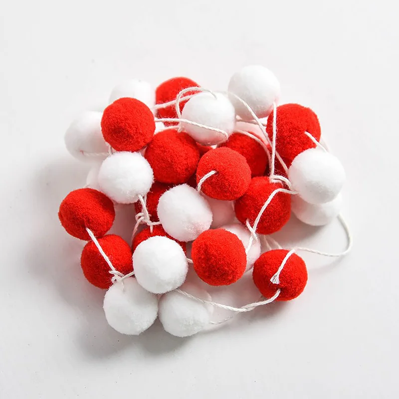 Hanging Ball Balls String Decoration Wool Felt Pompom Ball Kids Baby Girl Room Wall Decor Ornament Fur Garland Party 2.3m
