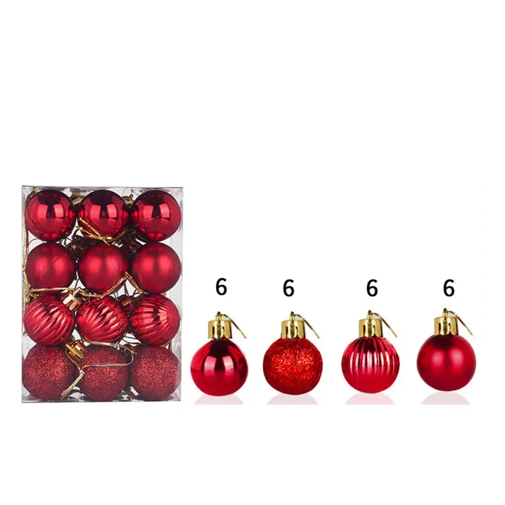 Christmas Tree Hanging Ball Plastic Painted Ball Party Supplies for Family Gathering Christmas Party Decoration
