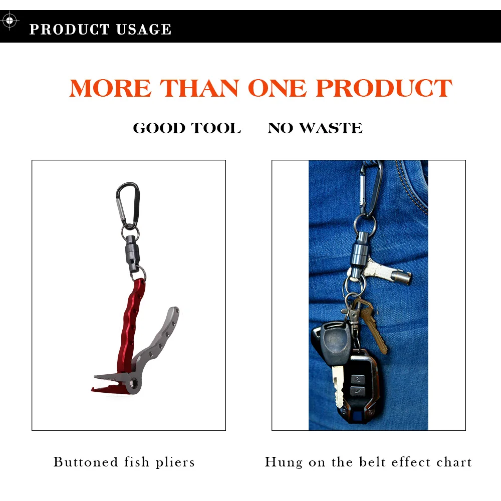 2pcs Outdoor fishing multi-function magnet buckle portable riding carabiner Fishing Accessory Tool