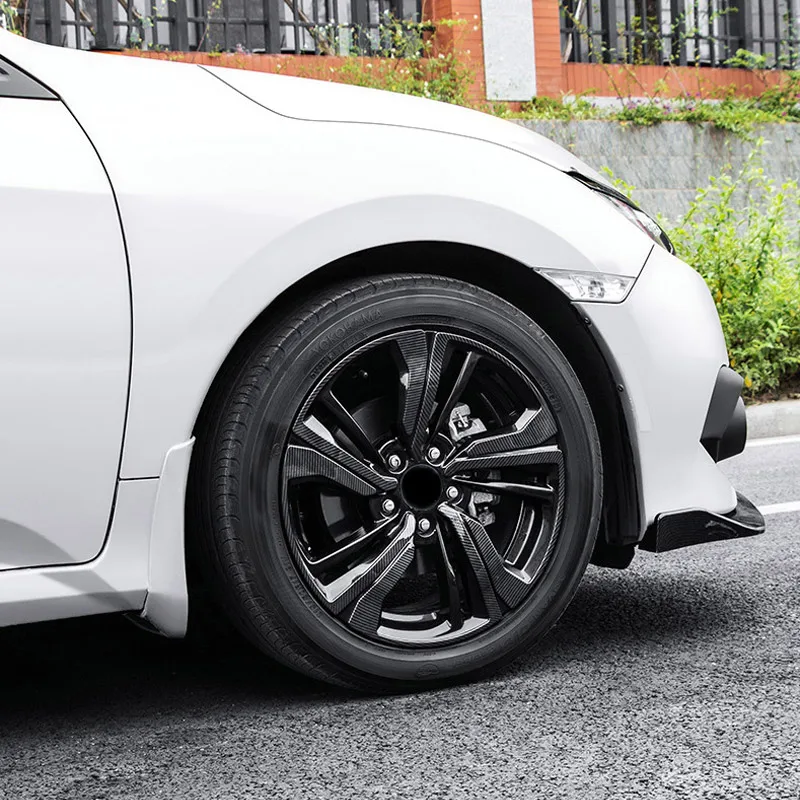 ABS углеродное волокно колесо для установки декоративная рамка фитинг Honda Civic 10 2017