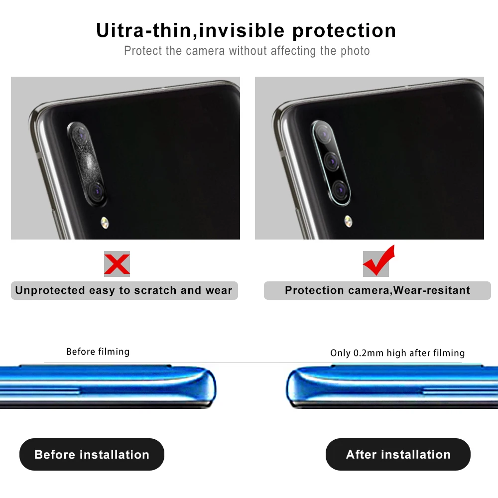Пленка 9D для Samsung Galaxy S10 Plus S10e A70 A50 A30 A20 Защитное стекло задней камеры A 50 70 30