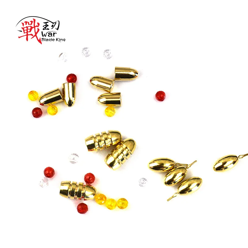 

Lure Sinker Thread Bullet Copper Inverted Copper Drop Counter Weight Lead Lure Soft Bait Dezhou City Fishing Group dang zhu Bag