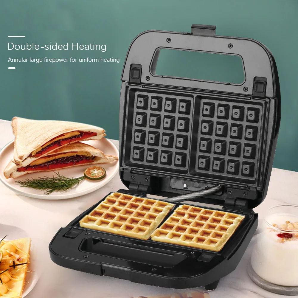 Sandwichera 3 en 1 Tostadora eléctrica Waffle Maker Desayuno Pancake Donut  Egg Waffle Fish Cake Horno eléctrico - AliExpress