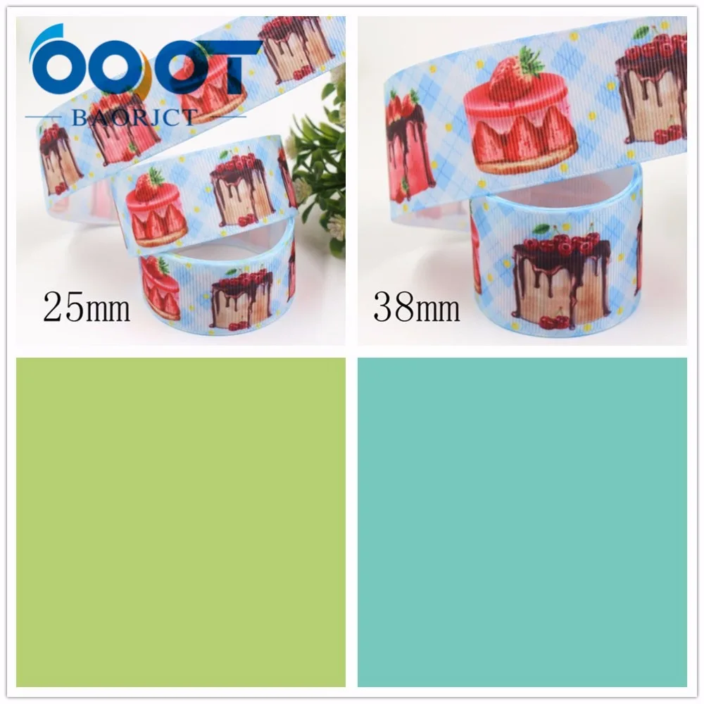 I-19920-2224, 25/38 мм 10 ярдов, фрукты, мультфильм печатных grosgrain ленты, DIY аксессуары ручной работы для свадьбы День рождения подарочные упаковки