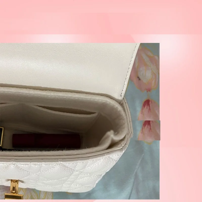 Fits For D-CARO Flap Felt Insert Bag Organizer Shaper Insert Makeup Travel Inner Purse Portable Cosmetic CD Handbag Organizer
