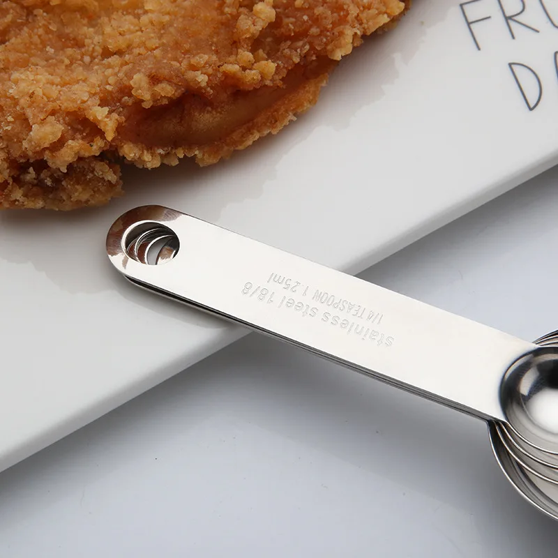 304 Stainless Steel Measuring Spoon Coffee Spoon Milk Powder Spoon Measuring Spoon Seasoning Spoon Four-piece Set Bakery Small T