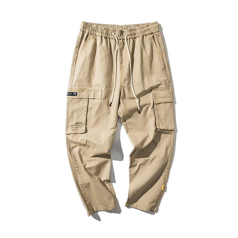 

Yi dao Vintage 2019 Autumn Japanese-style Retro Solid Color Versatile Multi-pockets Casual Pants Young MEN'S Students Skinny Pan