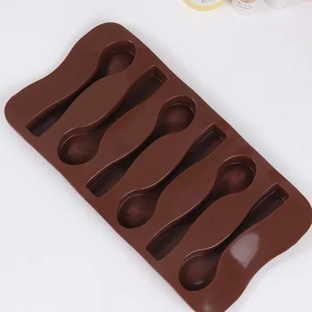 

Handy and washable Cake Mold Good Quality DIY Chocolate Six Spoons Mould Mold Silicone Baking Cake Decorating Topper Candy