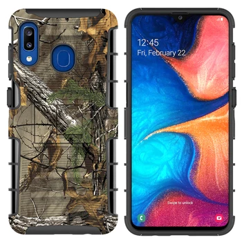 

For Samsung Galaxy A20/A30 Case Hybrid Heavy Duty 3 in 1 Hard Shockproof Case For Galaxy A20/A30 Belt Clip Stand Cover Case