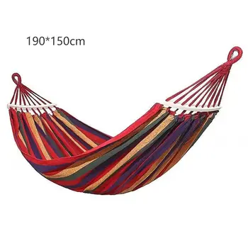 

Outdoor hammock for one person colored canvas hammock leisure camping strong hammock anti-rollover hammock