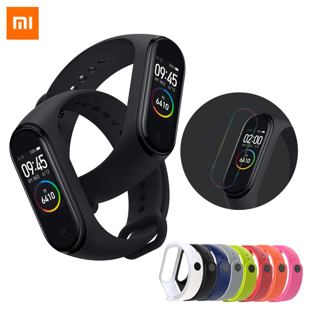 Xiaomi Mi Band 4, Умные часы цветной экран Bluetooth 5.0 Смарт-браслет Фитнес-сердечный ритм 135 мАч Смарт-браслет Смарт-часы Браслет здоровья смарт браслет фитнес браслет