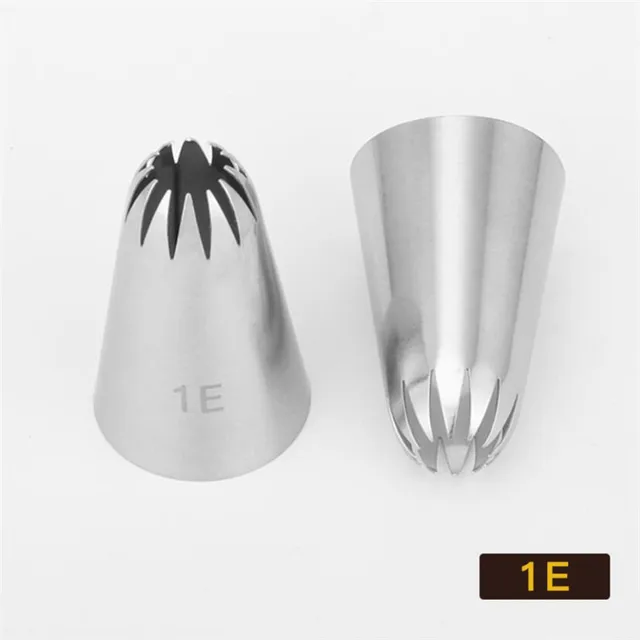 #1E Nagy Méretű Fémkrém -Hegyek Rozsdamentes Acél Jeges Fúvóka Tészta Sütemény Desszert Dekorátorok - Image 5