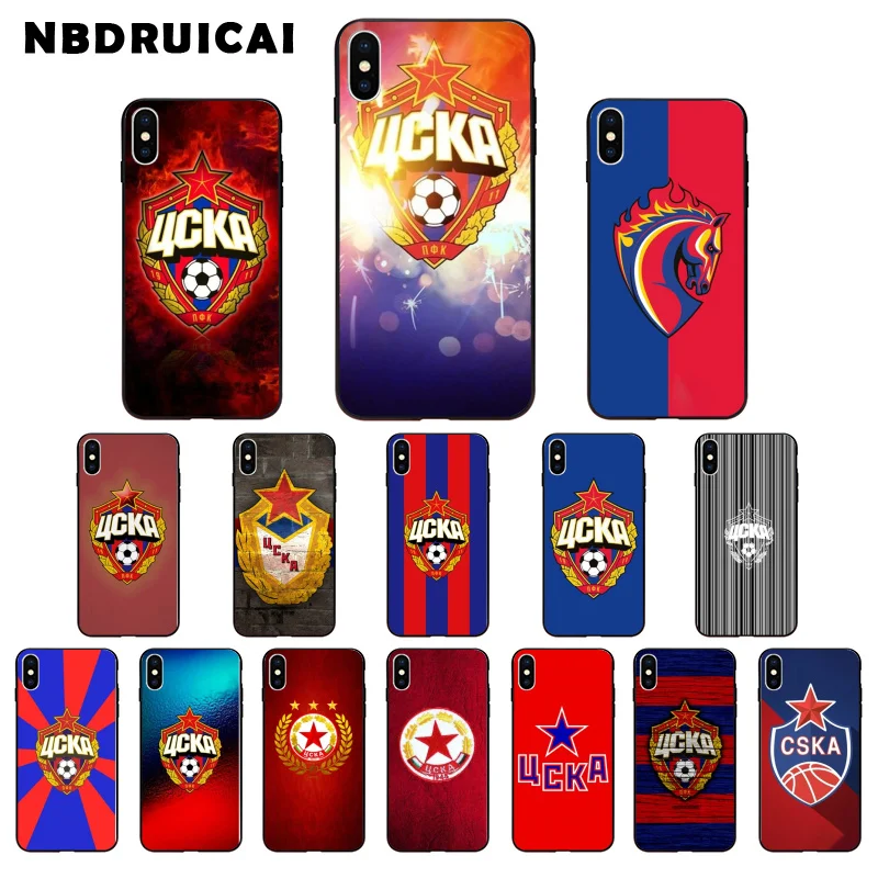 NBDRUICAI PFC CSKA логотип Москвы ТПУ Мягкий силиконовый чехол для телефона iPhone 11 pro XS MAX 8 7