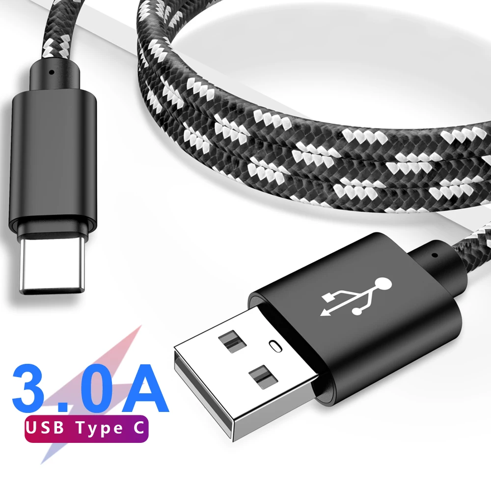 Зарядный кабель MUSTTRUE USB C Type для быстрой зарядки и передачи данных в нейлоновой