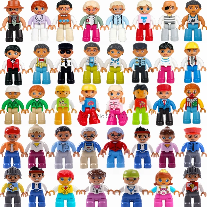Duplo Набор фигурок семья полиция медики фермер пиратский рабочий город