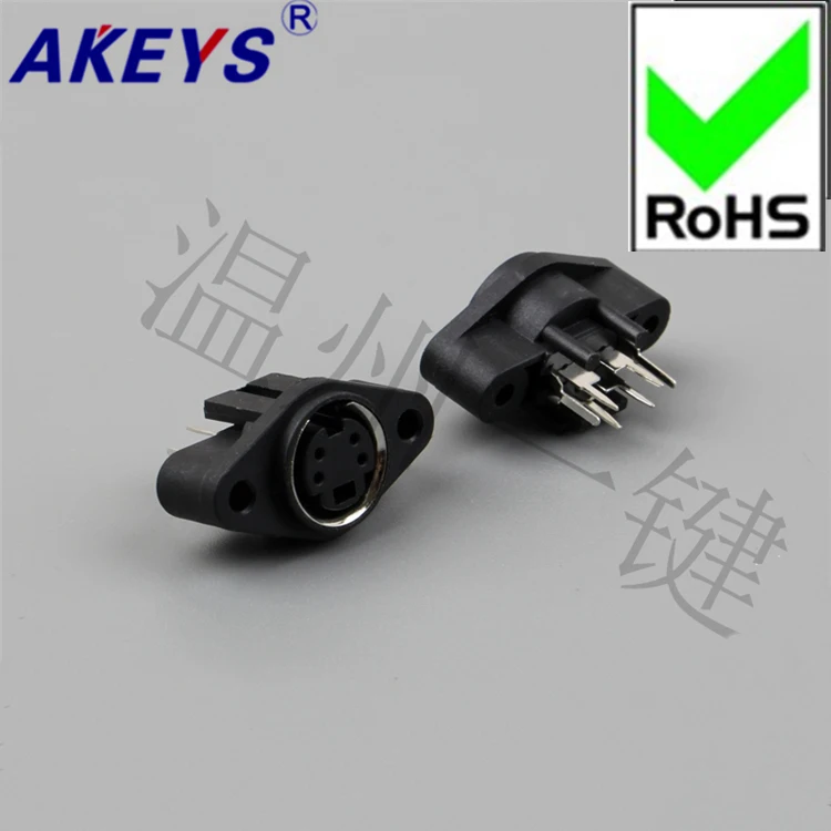 

4 PCS MDC-4-09 with ear round large keyboard plug DIN socket S Terminal 4-pin four-core socket mother Head