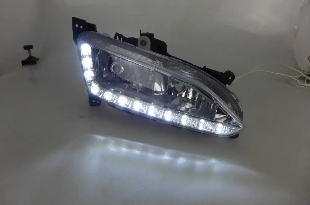 Osmrk led drl дневного света с диммером для hyundai Santafe IX45 2013- с беспроводным управлением