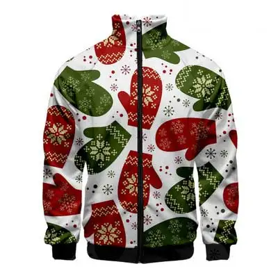 3D Рождественская мужская куртка с цифровой печатью Джокер уличная Санта Клаус это Off White пальто Coldplay Осенняя Толстовка бомбер Топы - Цвет: A1