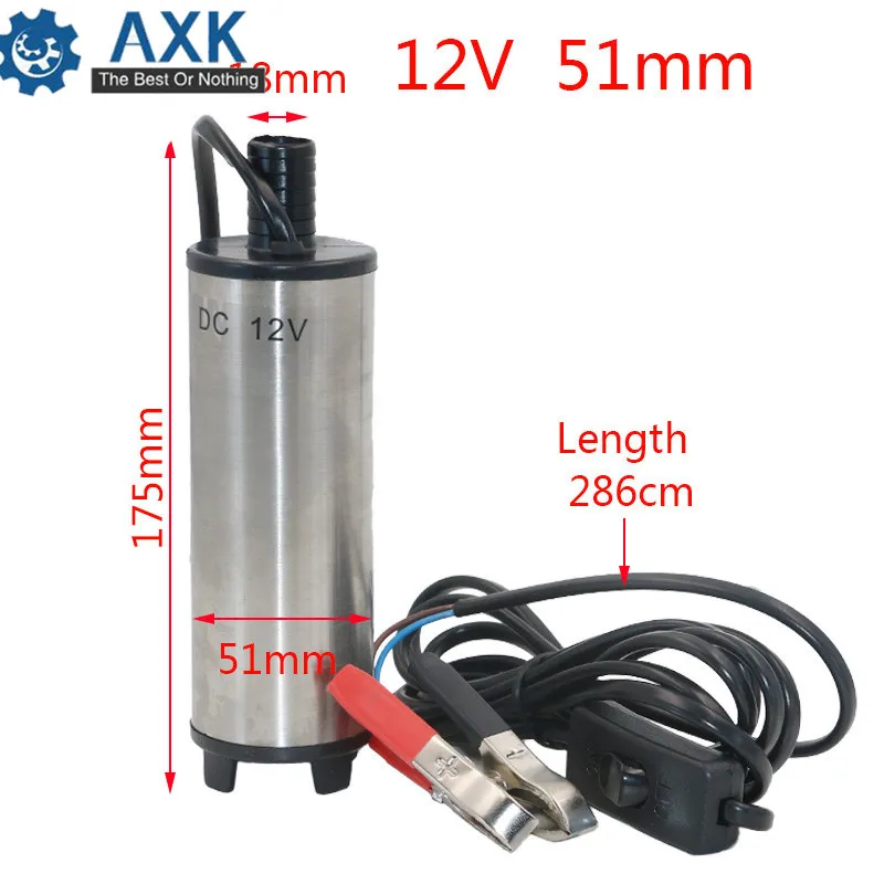 12V и 24v DC дизельного топлива Вода Масло автомобилей Кемпинг Рыбалка Погружной топливоперекачивающий насос 38 мм 51 LT471
