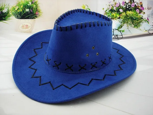 Ковбойская шляпа в западном стиле, рыцарь, для путешествий, для мужчин и женщин, Солнцезащитная соломенная шляпа, летняя, большая, для улицы, для выступлений, кепка, большая, солнцезащитная, туристическая Кепка s - Цвет: Синий