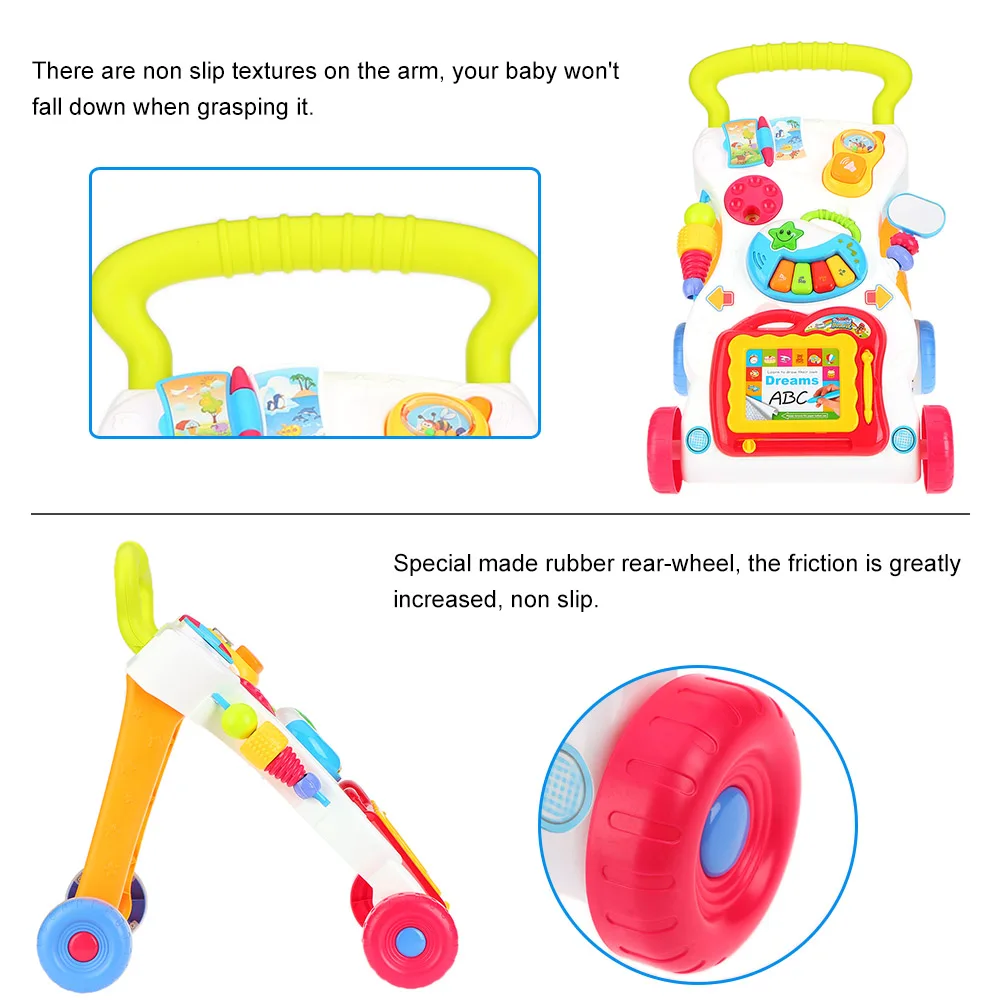 Прогулочная коляска IMBABY с баком для воды, многофункциональные ходунки, От 0 до 1 года, детские развивающие игрушки, обучающие ходунки для детей