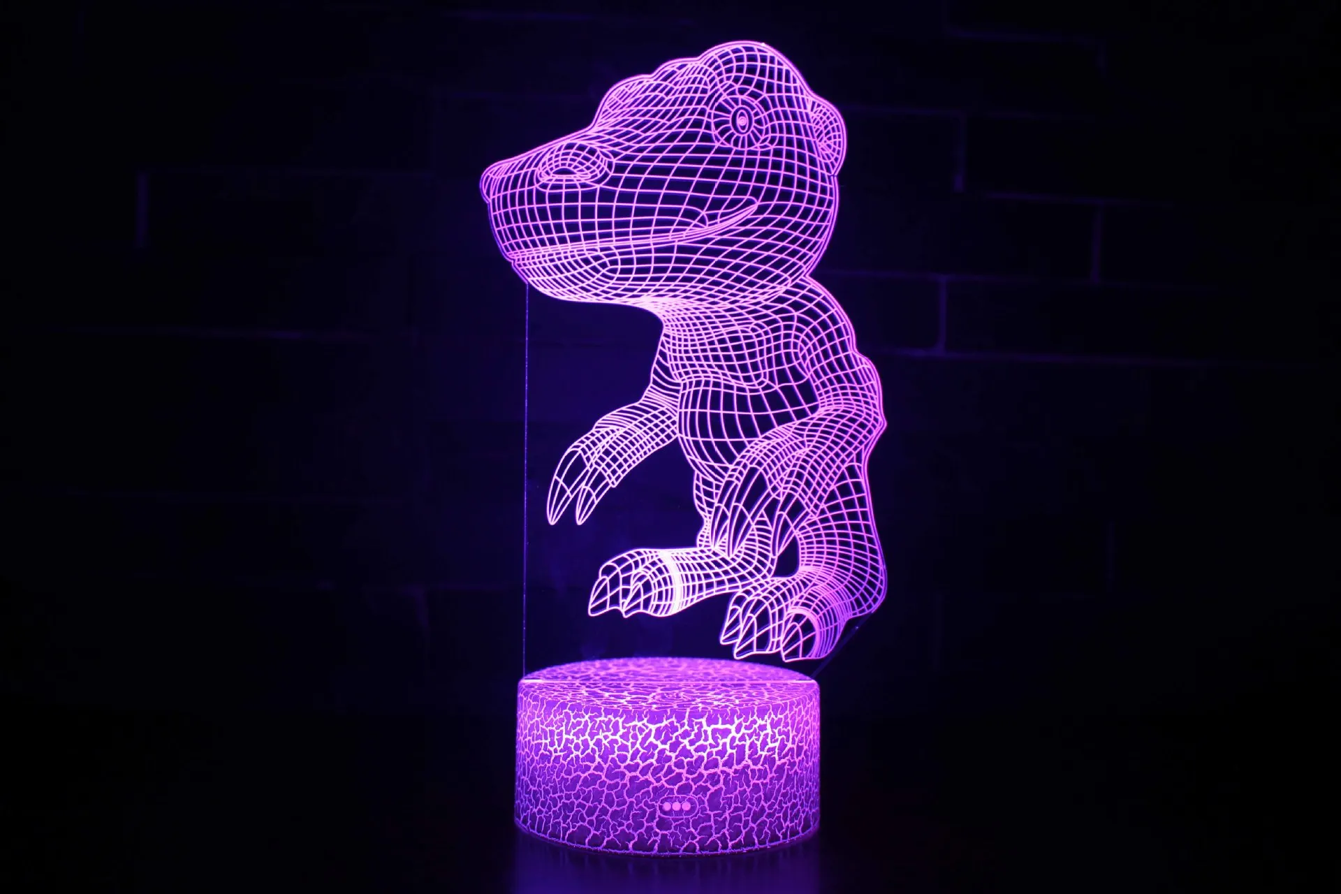 night stand lamps Cartoon Dinosaur 3D night light led remote control 7/16color touch control desk lamp bedside lamp birthday gift decoration nursery night light