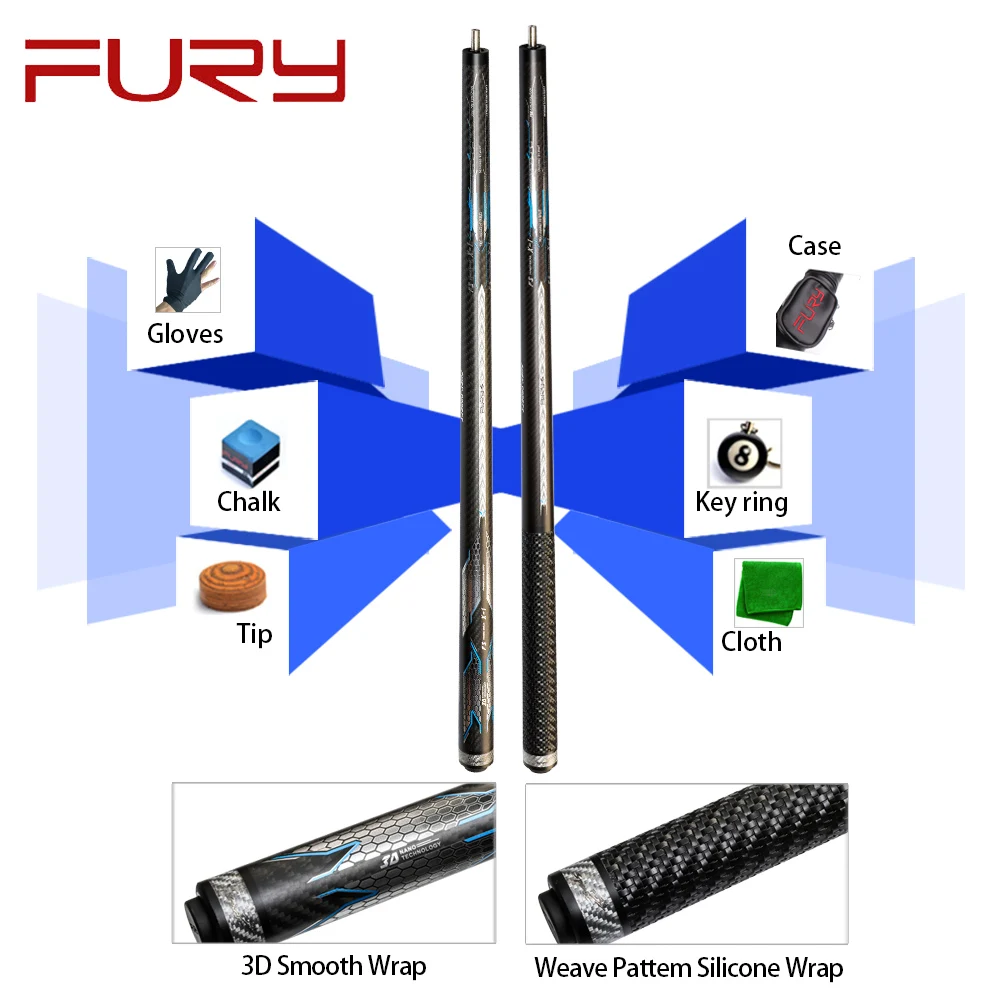 FURY FS-CPX-N/P бильярдный удар кий адский огненный наконечник 13 мм наконечник Профессиональный стержень из углеродного волокна биллар tecnology биток с подарками