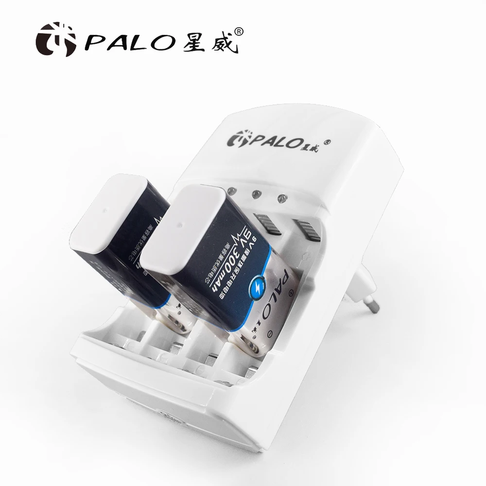 PALO aa aaa 2a 3a 9V зарядное устройство электрическая Зарядка для 1,2 V aa aaa 9v(6F22) Ni-MH аккумуляторы