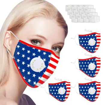 

4PC Respirator +16PC Gasket Decor Gift Dustproof Masque Mascarillas Activated Carbon Filters Cycling Mouth Face Filters Reusable
