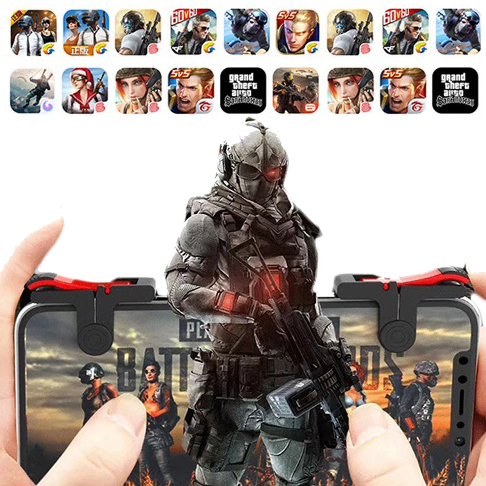 Мобильный контроллер PUBG 2 шт. джойстик Free Fire L1 R1 триггер ПЗУ для iPhone