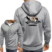 Sr. fsociety dos desenhos animados mangá hoodies harajuku casual zip jackets moda solta sweatshirts hip hop legal outerwear masculino