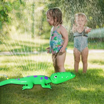 

Crocodile Inflatable Sprinkler Outdoor Inflatable Garden Sprinkler Kids Boys Girls Swimming Toy for Pad Lawn Garden Party @B04