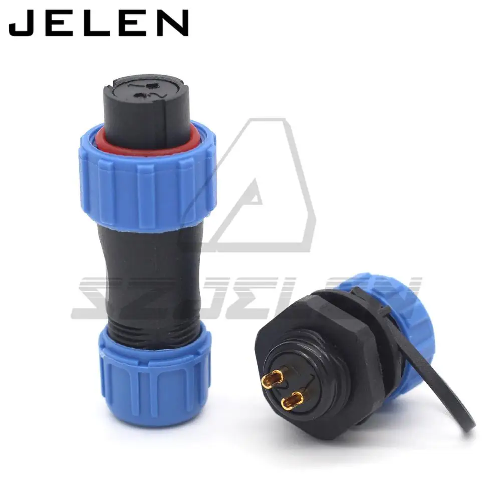 SP13 Подключите семейный штекер питания 2-контактный водонепроницаемый и
