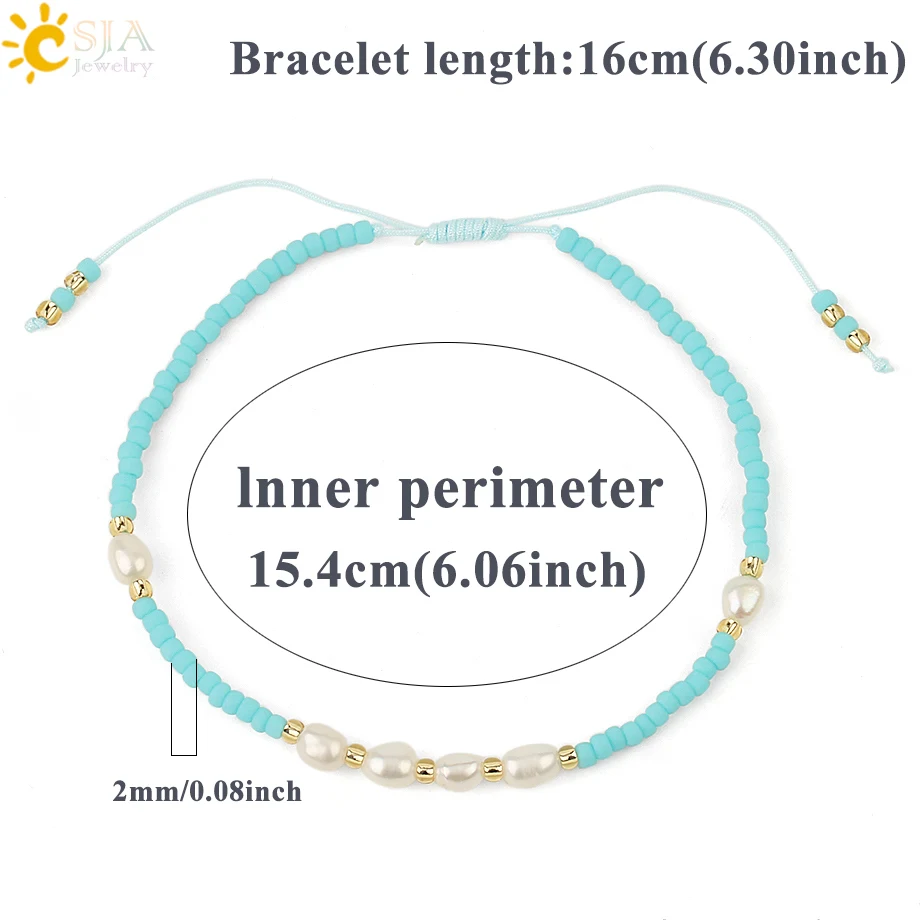 CSJA Miyuki, жемчужный браслет для женщин, модные браслеты, браслет дружбы Mujer Moda Femme, трендовые ювелирные изделия Bijoux S497