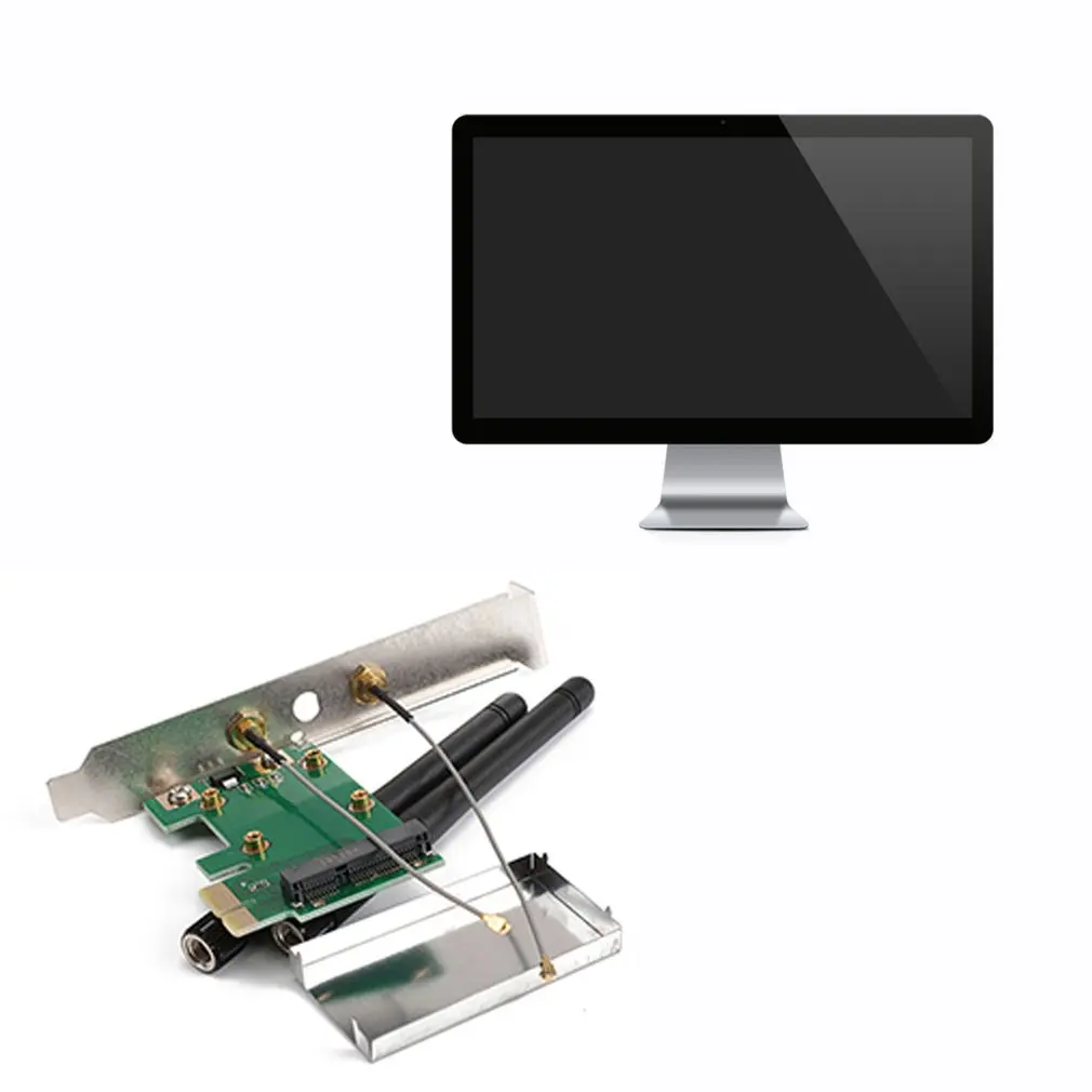 802.11n Мини беспроводной wifi PCI-E для Mini PCI PCI-E адаптер WLAN Расширительная сетевая карта с 2 антеннами wifi конвертер