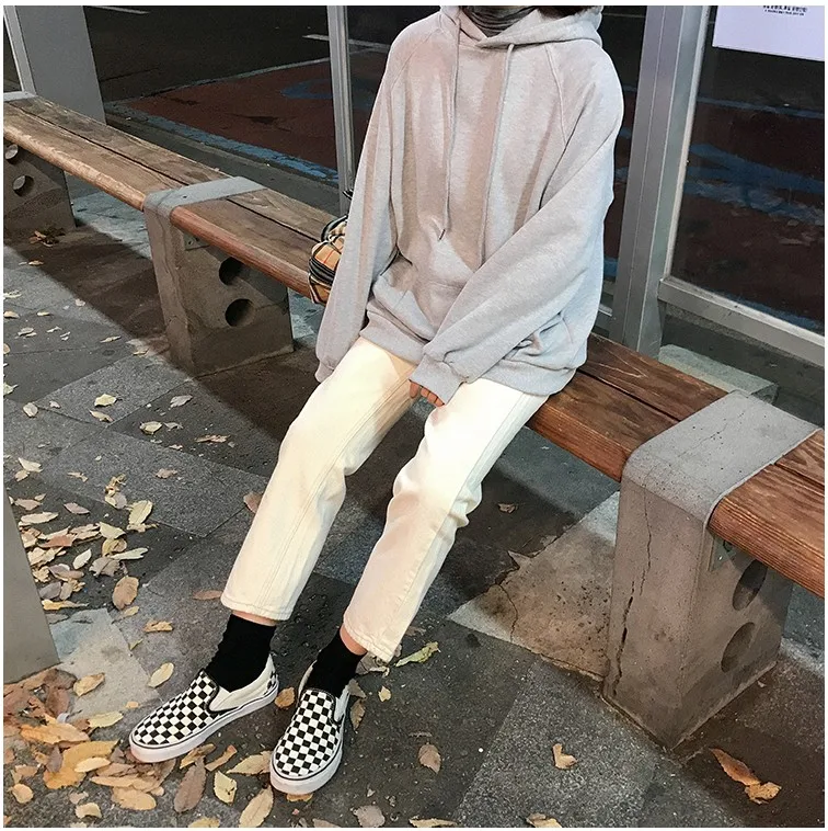 9 цветов осень зима Harajuku женские толстовки свободный однотонный пуловер с длинными рукавами теплые женские толстовки с капюшоном YT50172