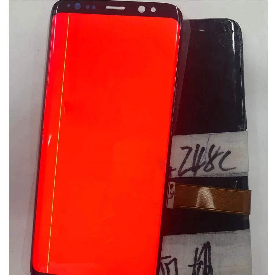 ЖК дисплей для Samsung S8 сенсорный S9 Plus линейный мобильный телефон дефектный