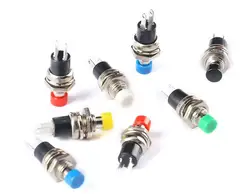 PBS 110 7mm interruptor de botão momentâneo pressione o interruptor de reset momentâneo em fora do botão micro interruptor normalmente aberto não