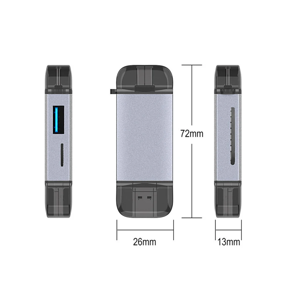 6 в 1 Тип C OTG кард-ридер с USB интерфейсом для ПК USB 3,0 чтение TF карта памяти адаптер Компьютерные принадлежности