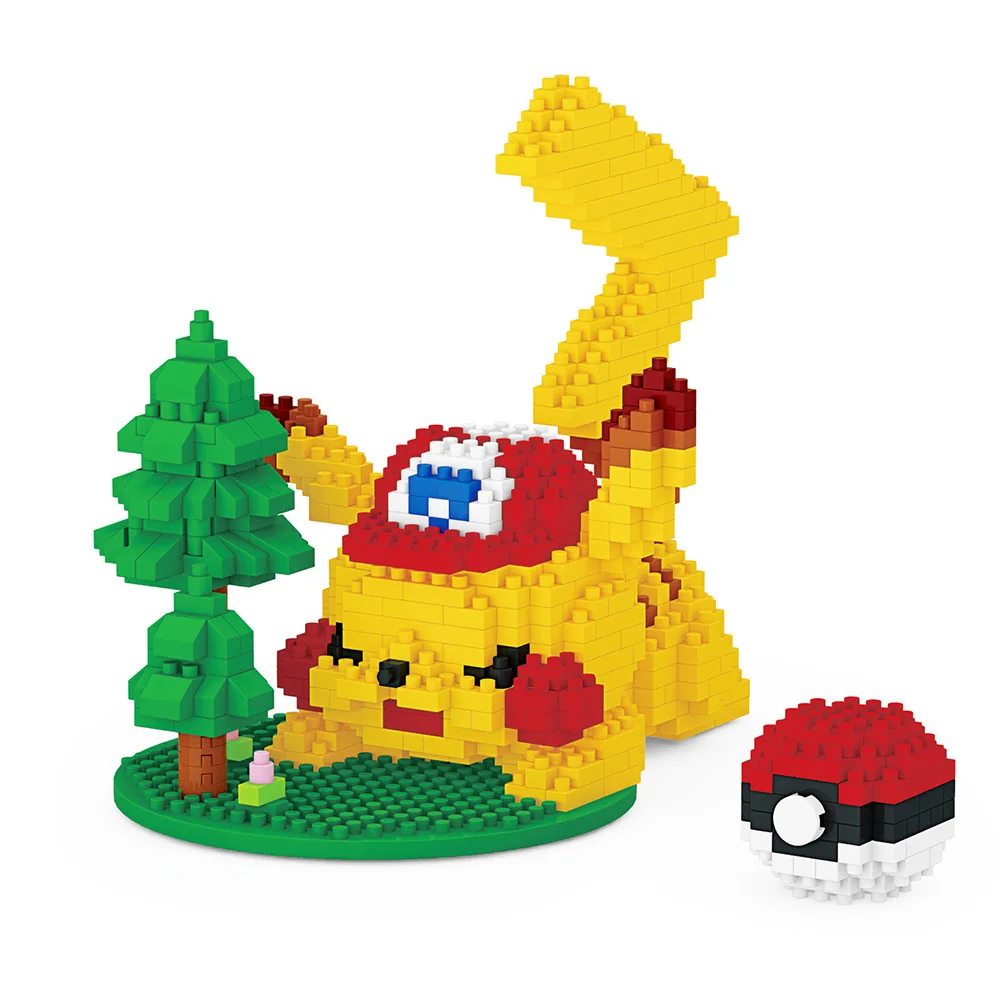 2021 New Pokemon Pikachu Blocks Toys Micro Diamond Building Brick Educational Toy Mini Action Figure for Kids Gifts | Игрушки и хобби