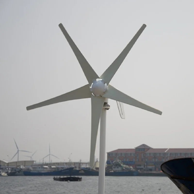 Небольшой ветряной генератор для лодки запуск скорость 2,5 м/с ветряная турбина 400 Вт в сочетании с гибридным контроллером 600 Вт от сетки инвертор
