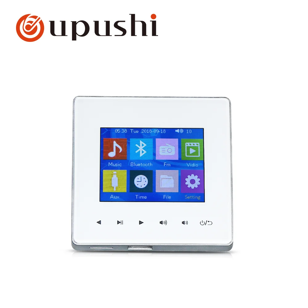 

Oupushi AG-3 Audio Amplifier with Color Display Panel and Touch Button TF / USB Local Music Player Bluetooth Home Amplifier