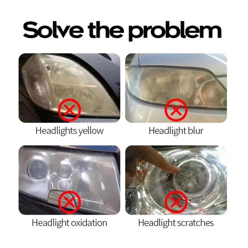 VISLONE Automobile Headlight Restoration Kits Car Headlight Polish Repair Tool Glass Scratch Repair Headlight Renovation