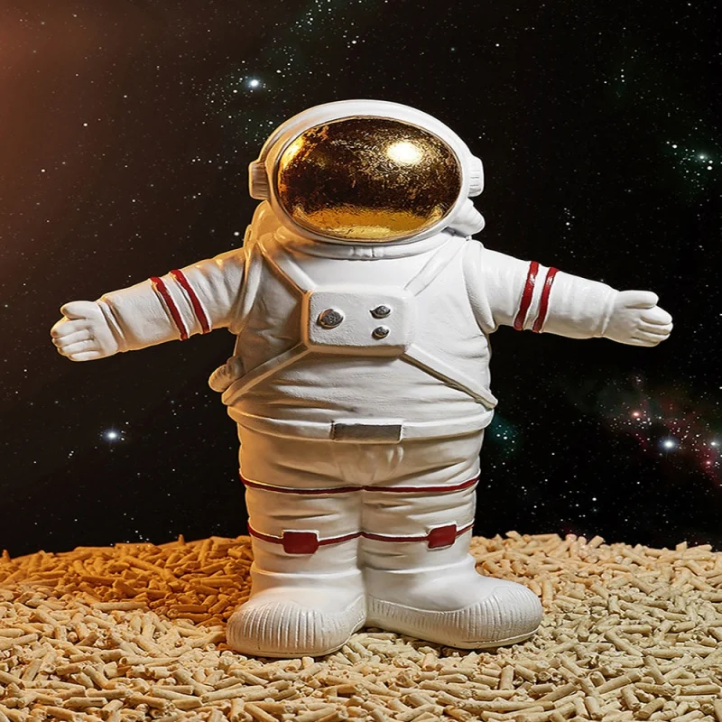 

3D Cartoon Astronaut Ornament Figurines Universal Cell Phone Stand Holder Tabletop Decorations for Office Home