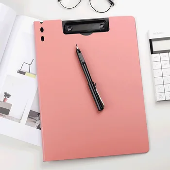 

A4 Home Office Conference Solid Protective Cover With Metal Clip Stationery Document Organizer File Folder School Vertical Type