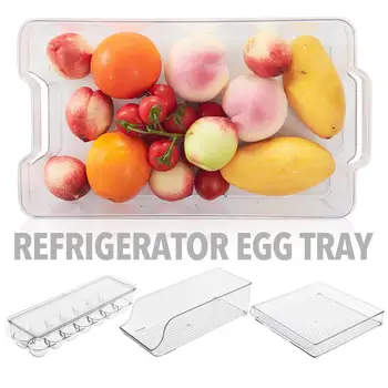 

Kitchen Refrigerator Storage Box Food Container Plastic Fresh Spacer Layer Storage Rack Pull-out Drawers Fresh Sort Organizer