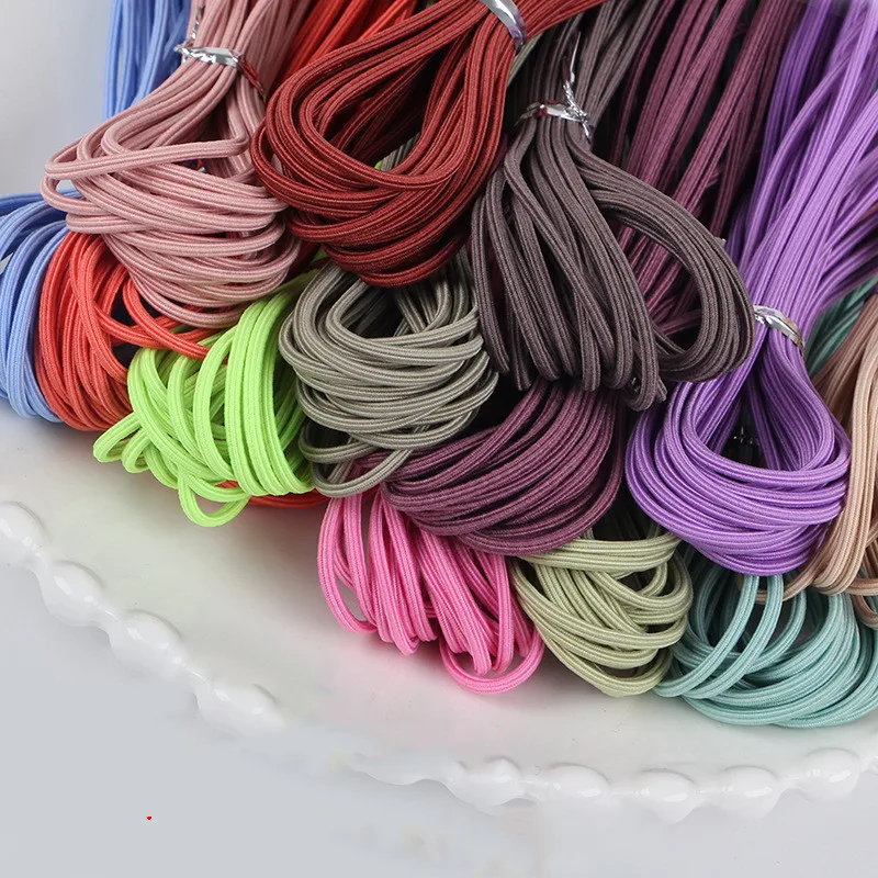 5 м/рулон мороженого цветная сверхэластичная Резина лента DIY аксессуары для волос материал одежды швейные эластичные шнур ремесла поставки 2 мм